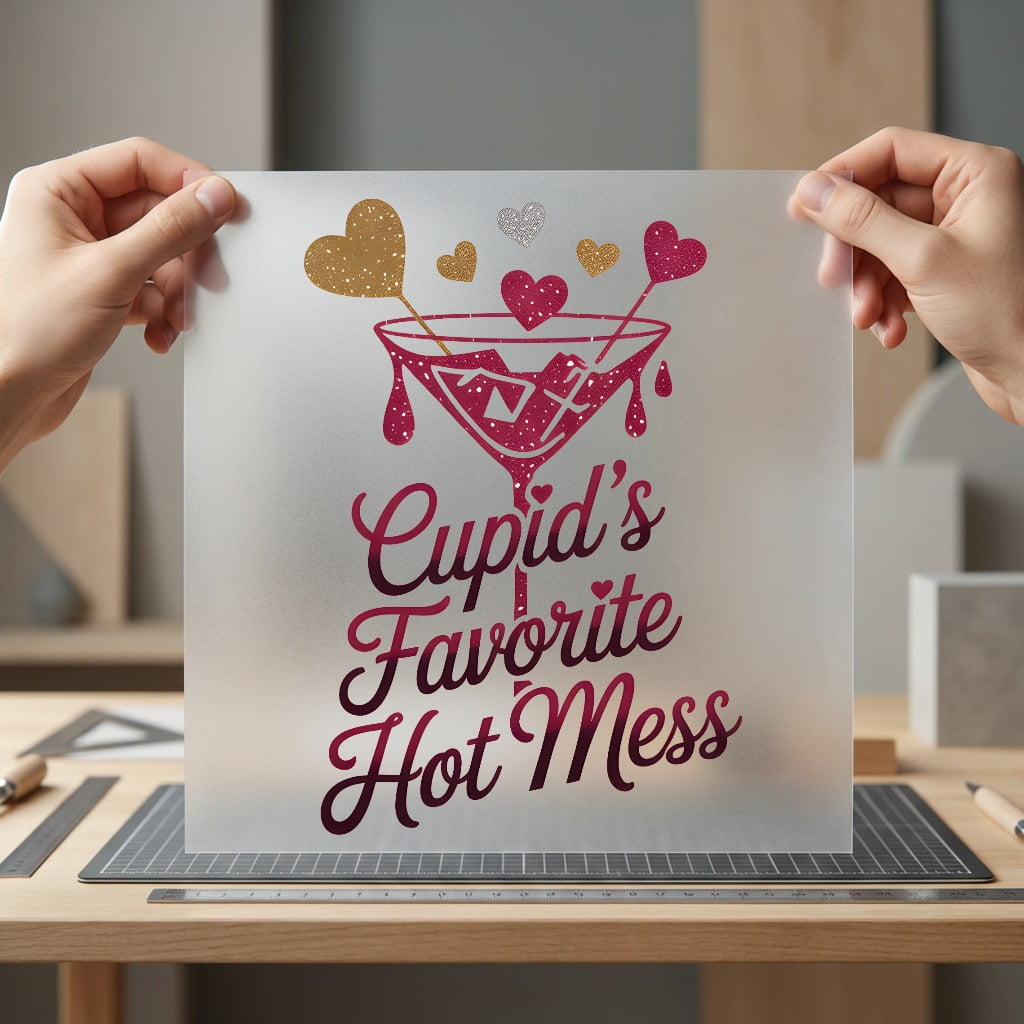 Cupid Favorite Hot Mess Valentine Funny Ready to Press DTF Transfer for Dtf