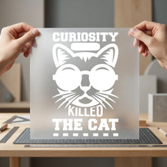 Curiosity Killed Cat Funny Mom Dad Ready to Press DTF Transfer for Dtf