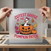 Cutest Goose Pumpkin Patch Halloween Thanksgiving Ready to Press DTF Transfer for Dtf
