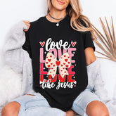 Love Like Jesus Heart Bow Tee - Christian Faith & Love T-Shirt