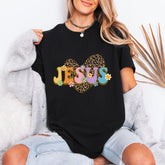 JESUS Leopard Heart | Vintage Floral Faith Tee