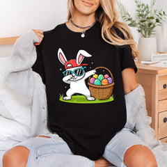 Dabbing Easter Bunny Basket Easter Funny Ready to Press DTF Transfer for Dtf