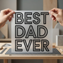 Dad Ever Outline Bold Dad Aesthetic Ready to Press DTF Transfer for Dtf