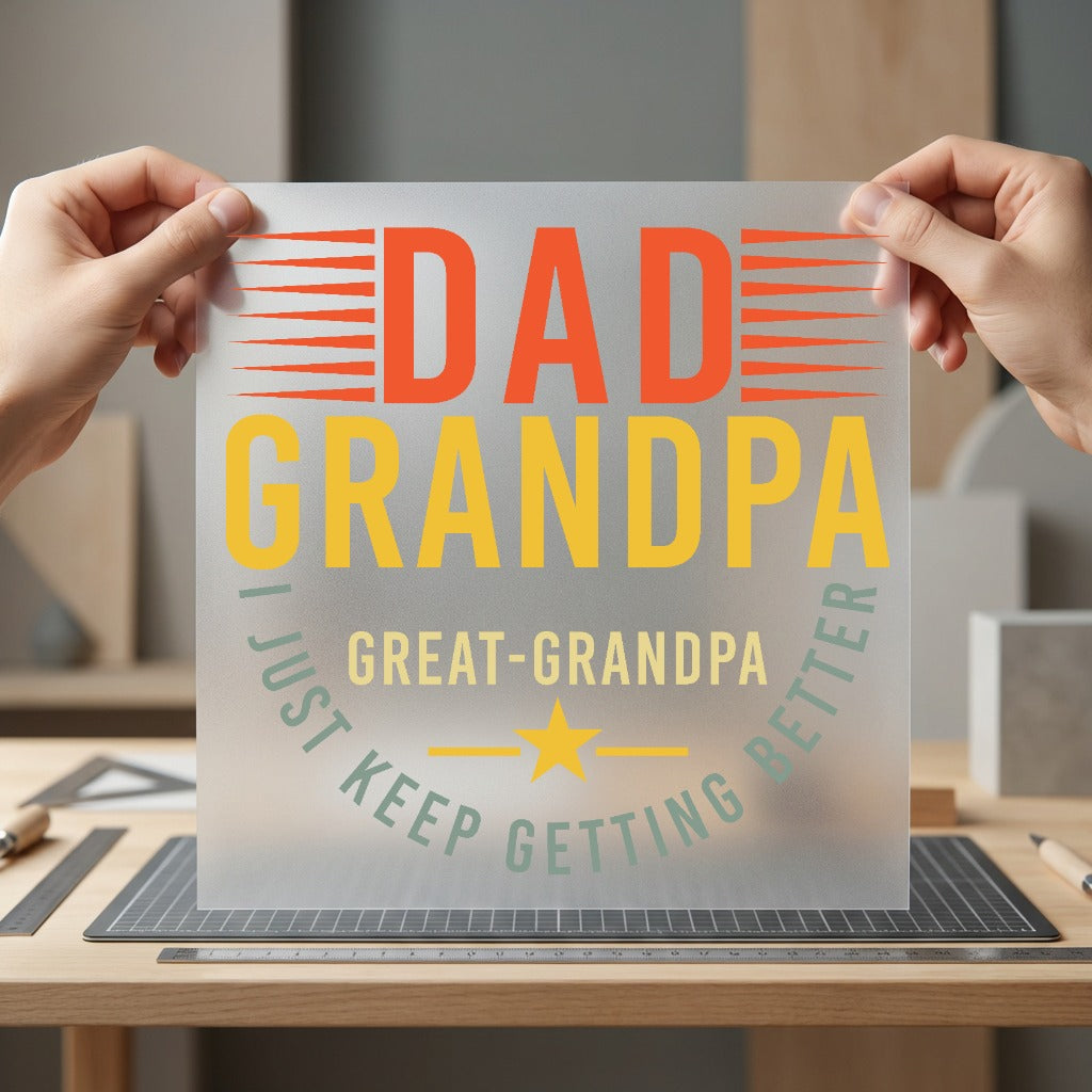 Dad Grandpa Great Retro Dad Grandpa Ready to Press DTF Transfer for Dtf
