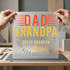 Dad Grandpa Great Retro Dad Grandpa Ready to Press DTF Transfer for Dtf