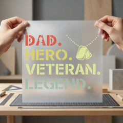 Dad Hero Veteran Legend Usa Veteran Ready to Press DTF Transfer for Dtf