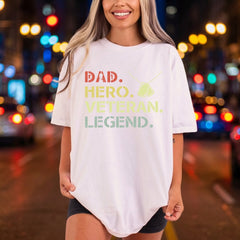 Dad Hero Veteran Legend Usa Veteran Ready to Press DTF Transfer for Dtf