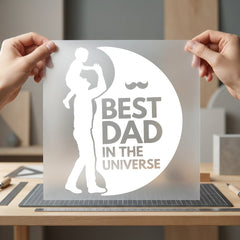 Dad Universe Fathers Day Dad Funny Ready to Press DTF Transfer for Dtf