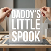 Daddy Little Spook Halloween Halloween Dad Ready to Press DTF Transfer for Dtf
