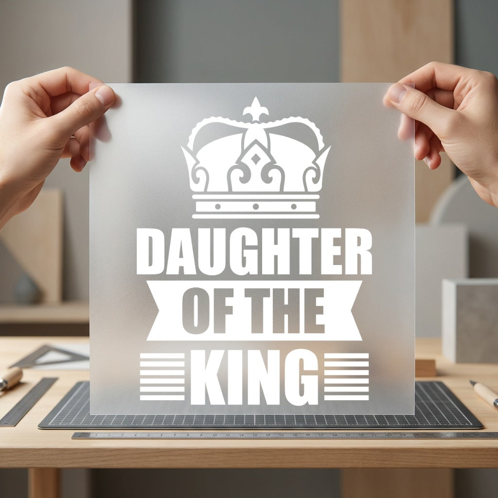 Daughter King Crown Royal Christian Faith Ready to Press DTF Transfer for Dtf