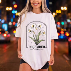 December Narcissus Flower Botanical Aesthetic Ready to Press DTF Transfer for Dtf