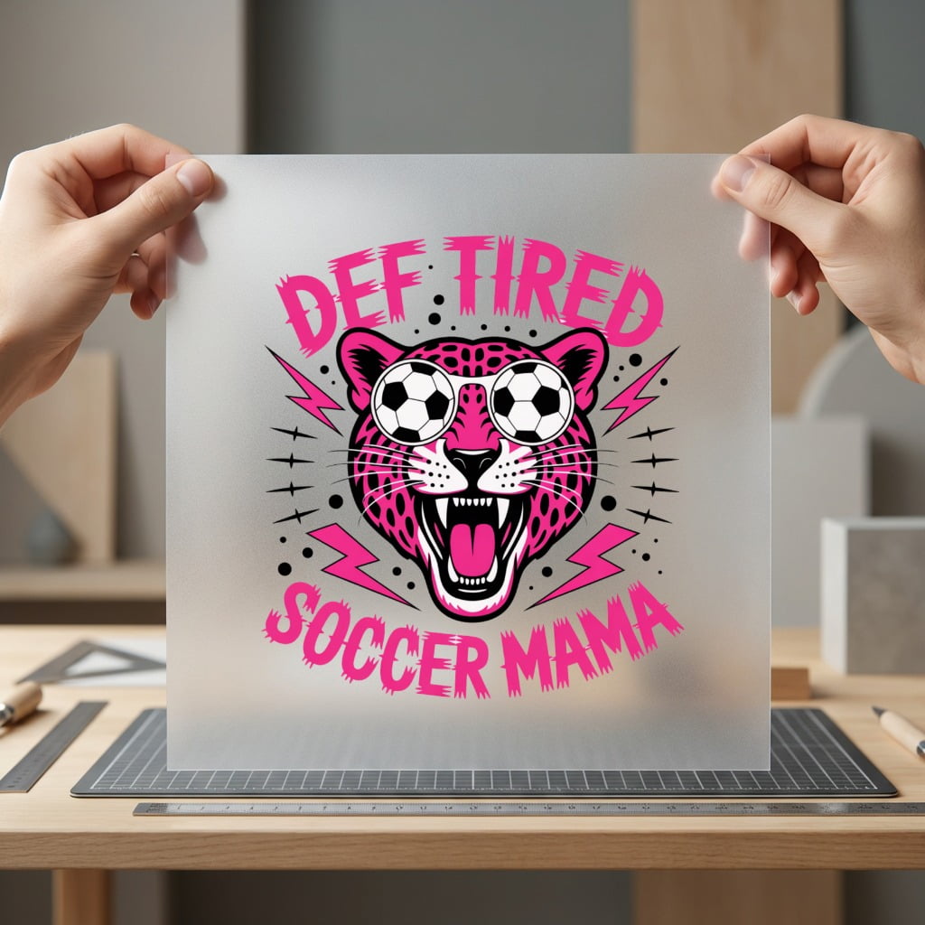 Def Tired Soccer Mama Mom Funny Ready to Press DTF Transfer for Dtf