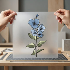 Delicate Blue Bells Floral Aesthetic Floral Ready to Press DTF Transfer for Dtf