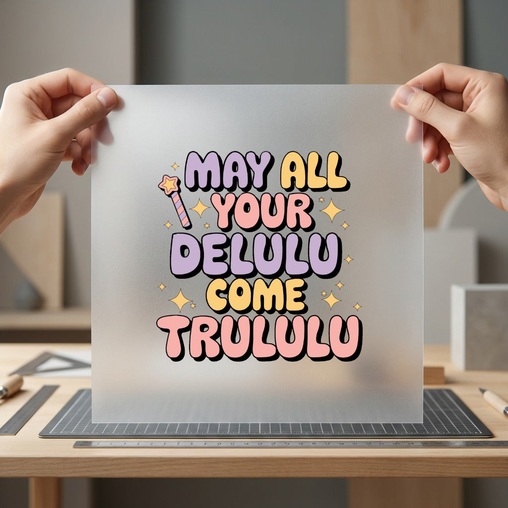 Delulu Trululu Retro Pastel Retro Aesthetic Ready to Press DTF Transfer for Dtf