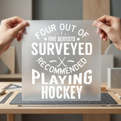 Dentist Recommended Hockey Sports Winter Retro Ready to Press DTF Transfer for Dtf