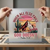 Desert Sunset God Doesn Christian Faith Ready to Press DTF Transfer for Dtf