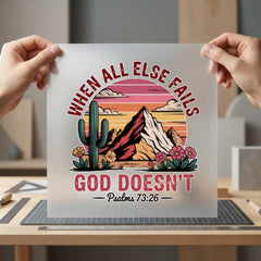 Desert Sunset God Doesn Christian Faith Ready to Press DTF Transfer for Dtf