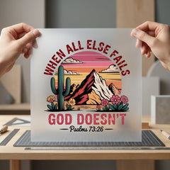 Desert Sunset God Doesn Christian Faith Ready to Press DTF Transfer for Dtf