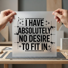 Desire Fit Bold Statement Vintage Retro Ready to Press DTF Transfer for Dtf