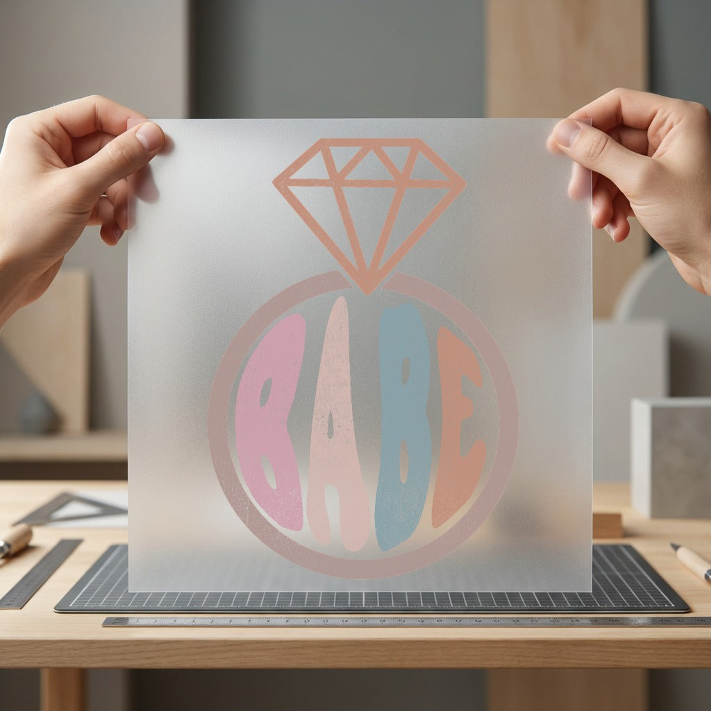 Diamond Ring Babe Retro Valentine Retro Ready to Press DTF Transfer for Dtf