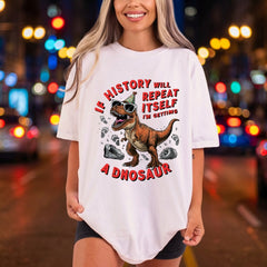 Dinosaur Party T-rex Humorous Funny Retro Ready to Press DTF Transfer for Dtf
