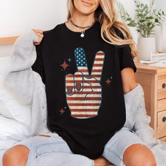 Distressed American Flag Peace 4th Of July Patriotic Ready to Press DTF Transfer for Dtf