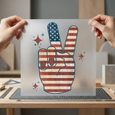 Distressed American Flag Peace 4th Of July Patriotic Ready to Press DTF Transfer for Dtf