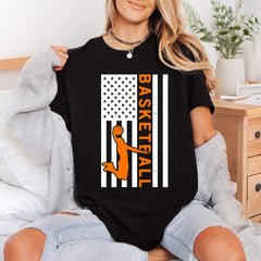 Distressed Basketball Player Flag Usa American Ready to Press DTF Transfer for Dtf