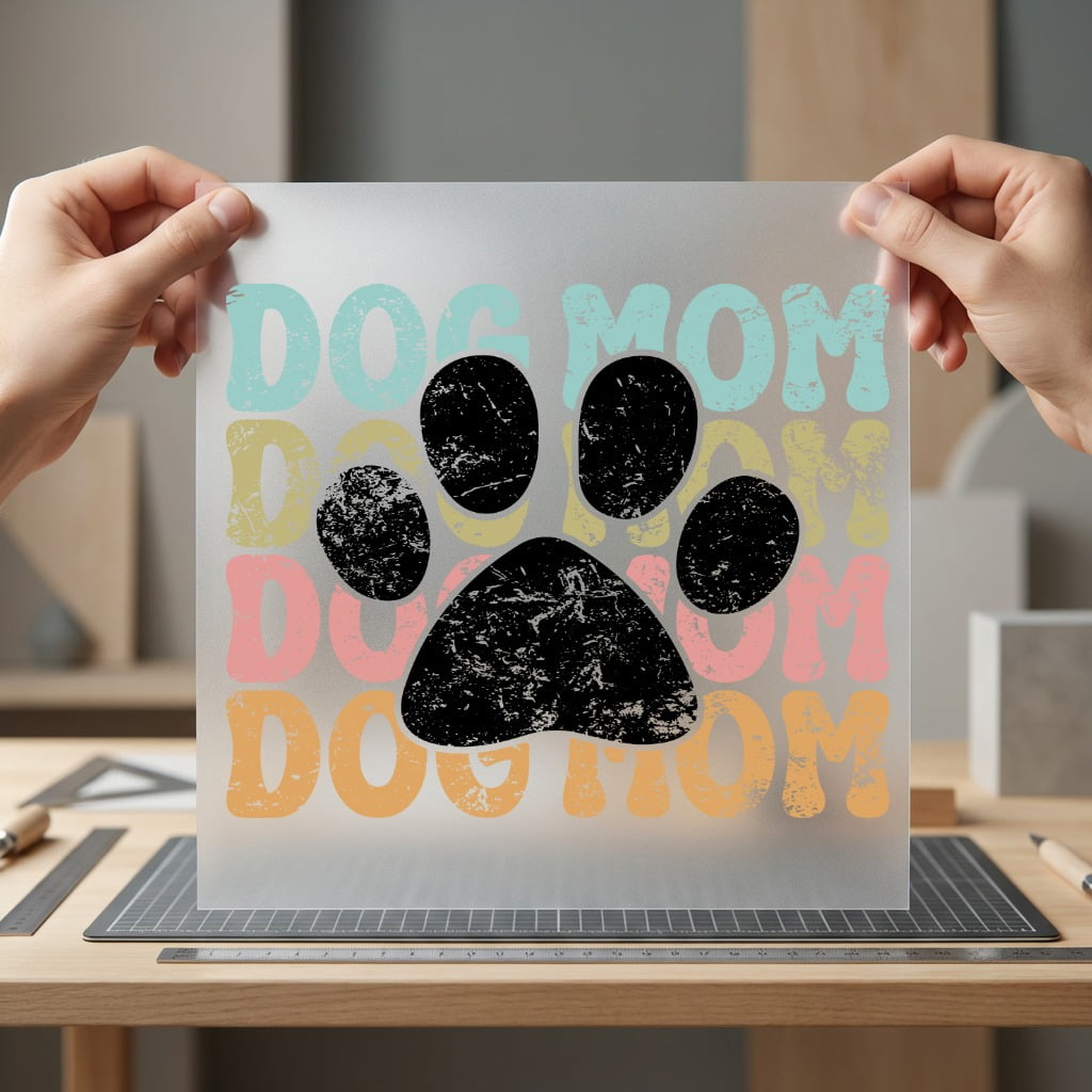 Distressed Dog Mom Paw Mom Dad Ready to Press DTF Transfer for Dtf