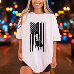 Distressed Flag Dog Tags Patriotic Usa Ready to Press DTF Transfer for Dtf