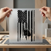 Distressed Flag Dog Tags Patriotic Usa Ready to Press DTF Transfer for Dtf