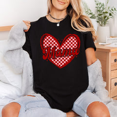 Distressed Mama Heart Retro Valentine Mom Ready to Press DTF Transfer for Dtf