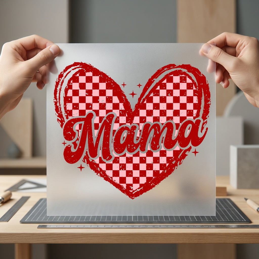Distressed Mama Heart Retro Valentine Mom Ready to Press DTF Transfer for Dtf