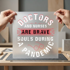 Doctors Nurses Brave Vintage Nurse Doctor Ready to Press DTF Transfer for Dtf