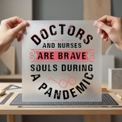 Doctors Nurses Brave Vintage Nurse Doctor Ready to Press DTF Transfer for Dtf
