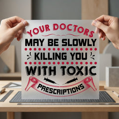 Doctors Toxic Prescriptions Quote Nurse Funny Ready to Press DTF Transfer for Dtf