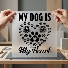 Dog Heart Pet Lover Mom Dad Ready to Press DTF Transfer for Dtf