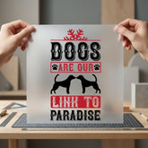 Dog Lover Paradise Retro Mom Dad Ready to Press DTF Transfer for Dtf