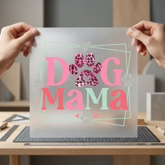 Dog Mama Paw Leopard Mom Dad Ready to Press DTF Transfer for Dtf