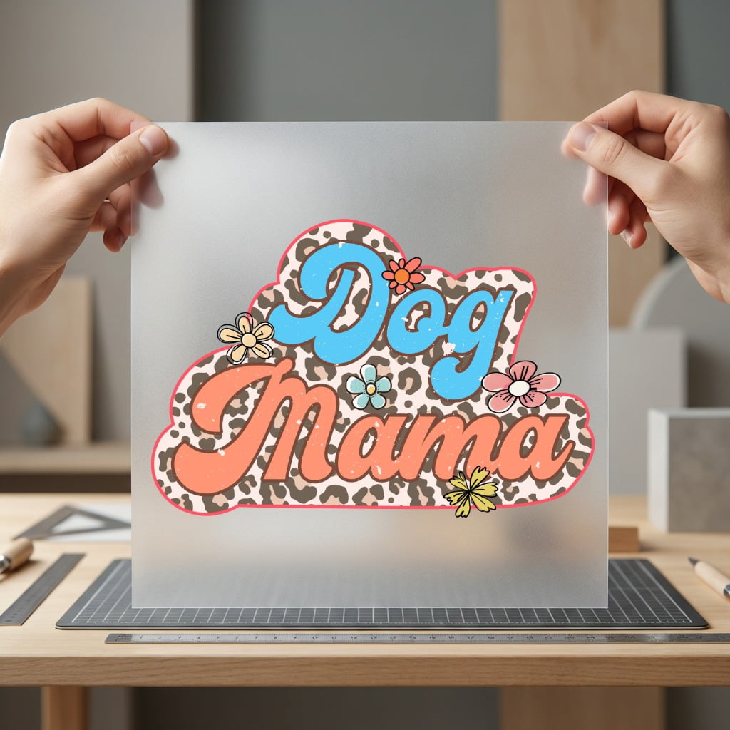 Dog Mama Retro Leopard Mom Dad Ready to Press DTF Transfer for Dtf