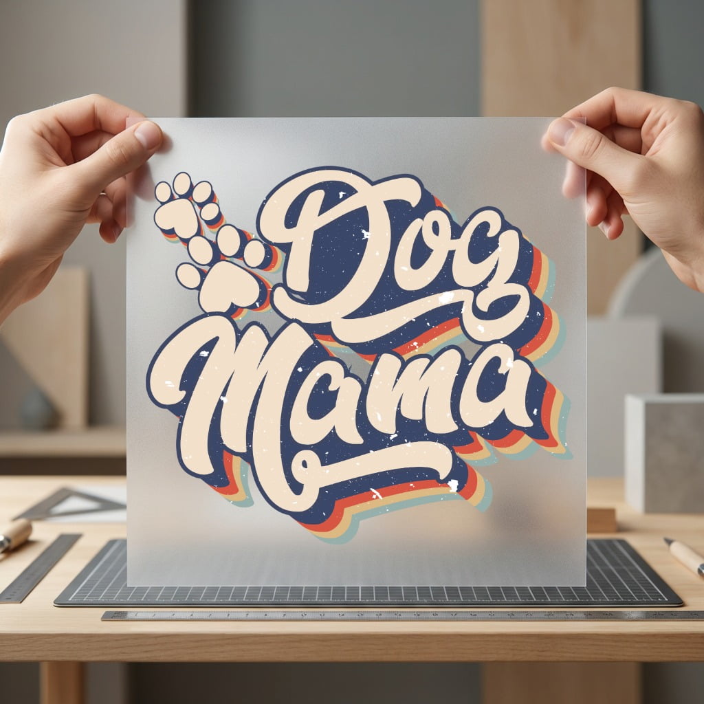 Dog Mama Retro Wave Mom Dad Ready to Press DTF Transfer for Dtf