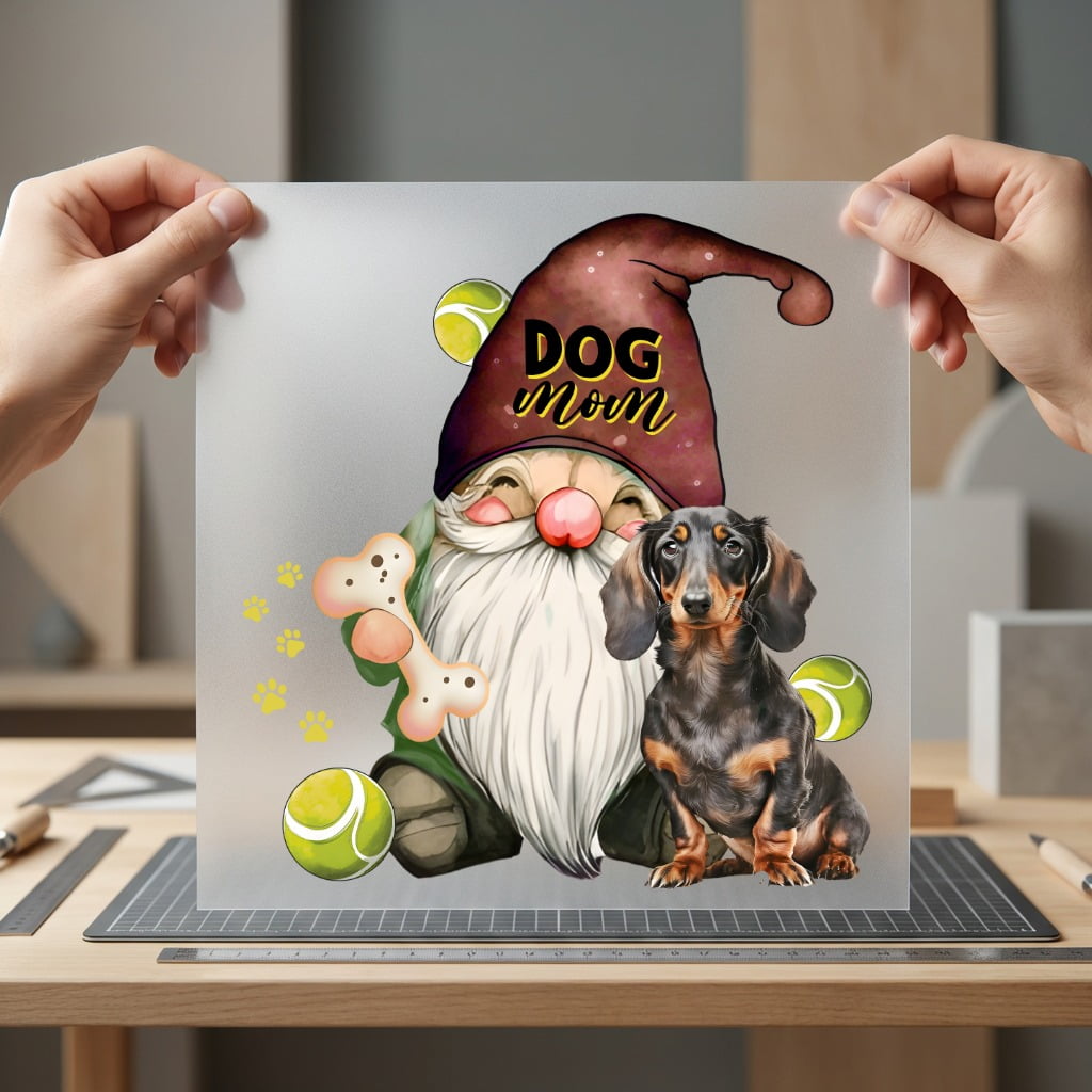Dog Mom Gnome Dachshund Mom Dad Ready to Press DTF Transfer for Dtf