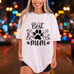 Dog Mom Leopard Pink Mom Dad Ready to Press DTF Transfer for Dtf