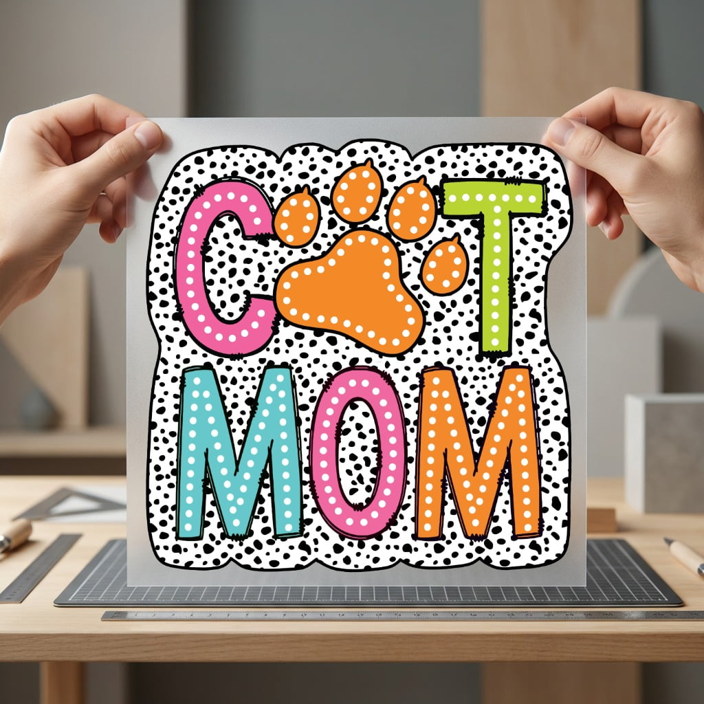 Dog Mom Paw Spotted Mom Dad Ready to Press DTF Transfer for Dtf