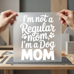 Dog Mom Quote Script Mom Dad Ready to Press DTF Transfer for Dtf