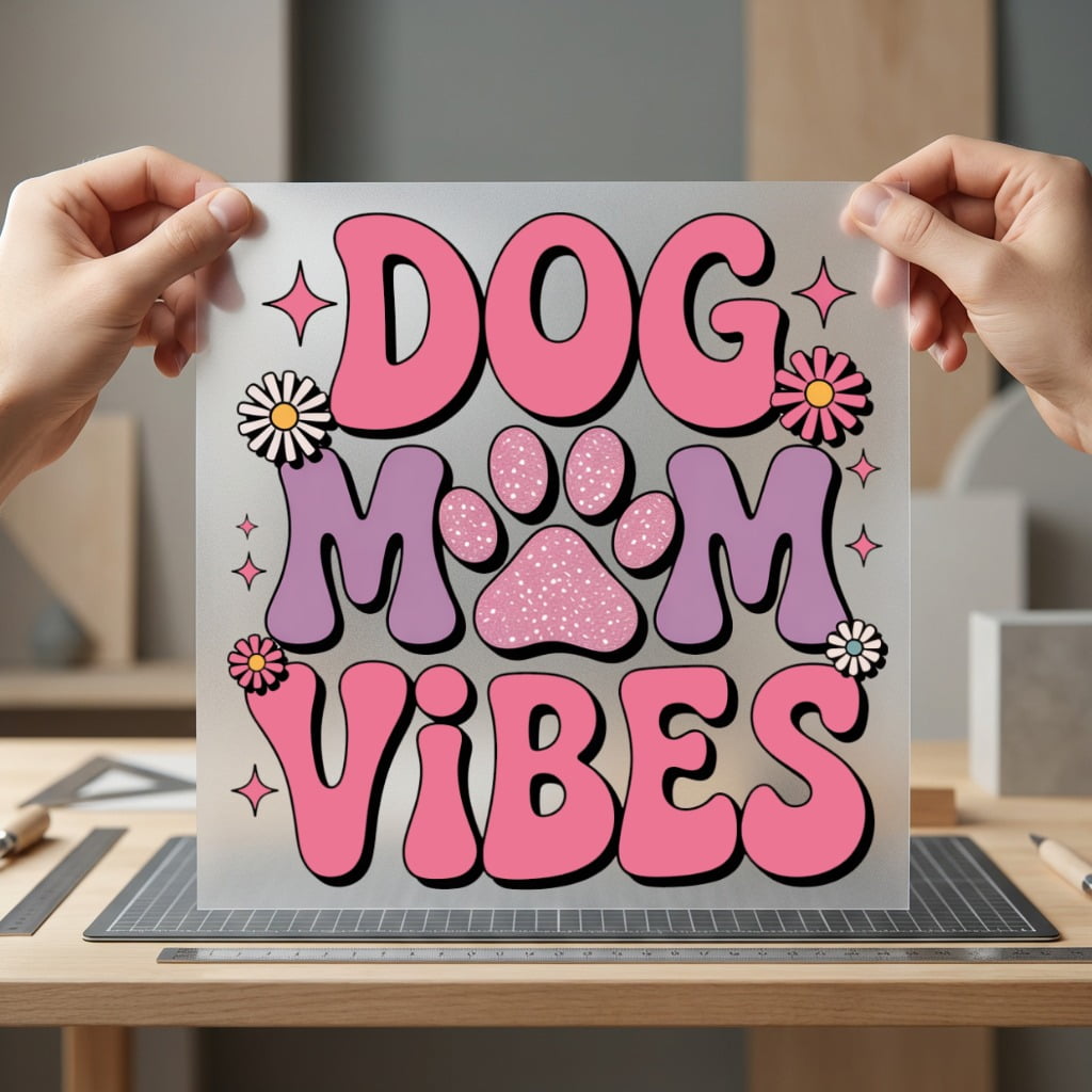 Dog Mom Vibes Retro Mom Dad Ready to Press DTF Transfer for Dtf