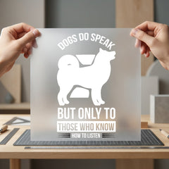 Dog Speak Quote Akita Mom Dad Ready to Press DTF Transfer for Dtf