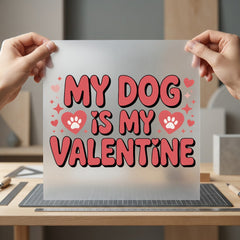 Dog Valentine Retro Paw Valentine Mom Ready to Press DTF Transfer for Dtf