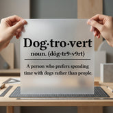 Dogtrovert Definition Humorous Dog Mom Dad Ready to Press DTF Transfer for Dtf