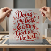 Doing Letting God Rest Christian Faith Ready to Press DTF Transfer for Dtf